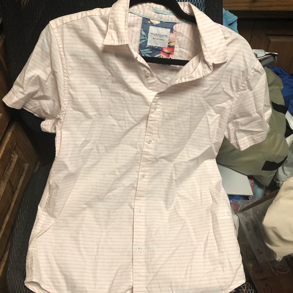 Denim & Flower by Ricky Singh Stripe Shirt- 506 $30 or $25 w/offer